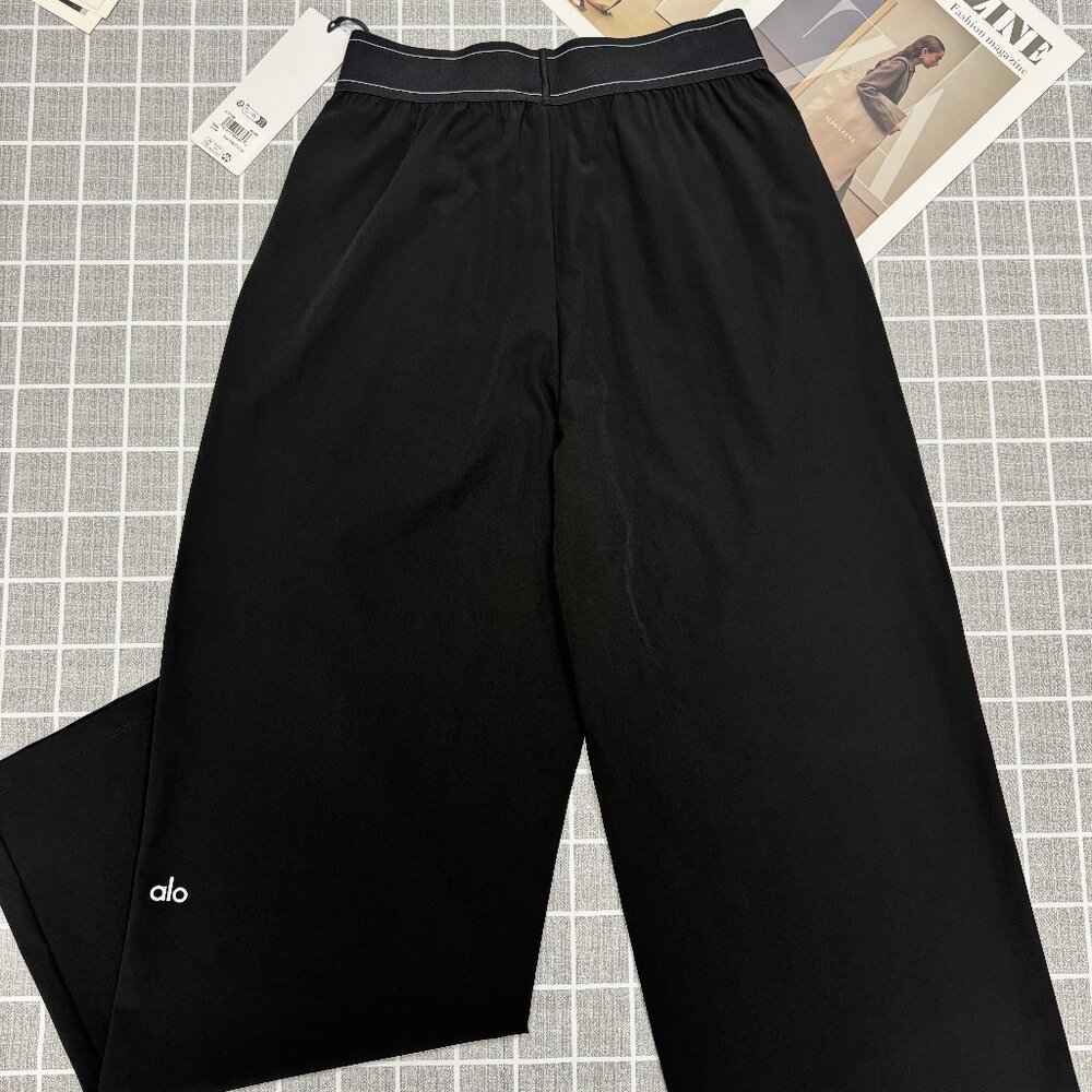 Brand New ALO Yoga Women's Black Suit Up Trouser (Regular)  NWT - Picture 3 of 8